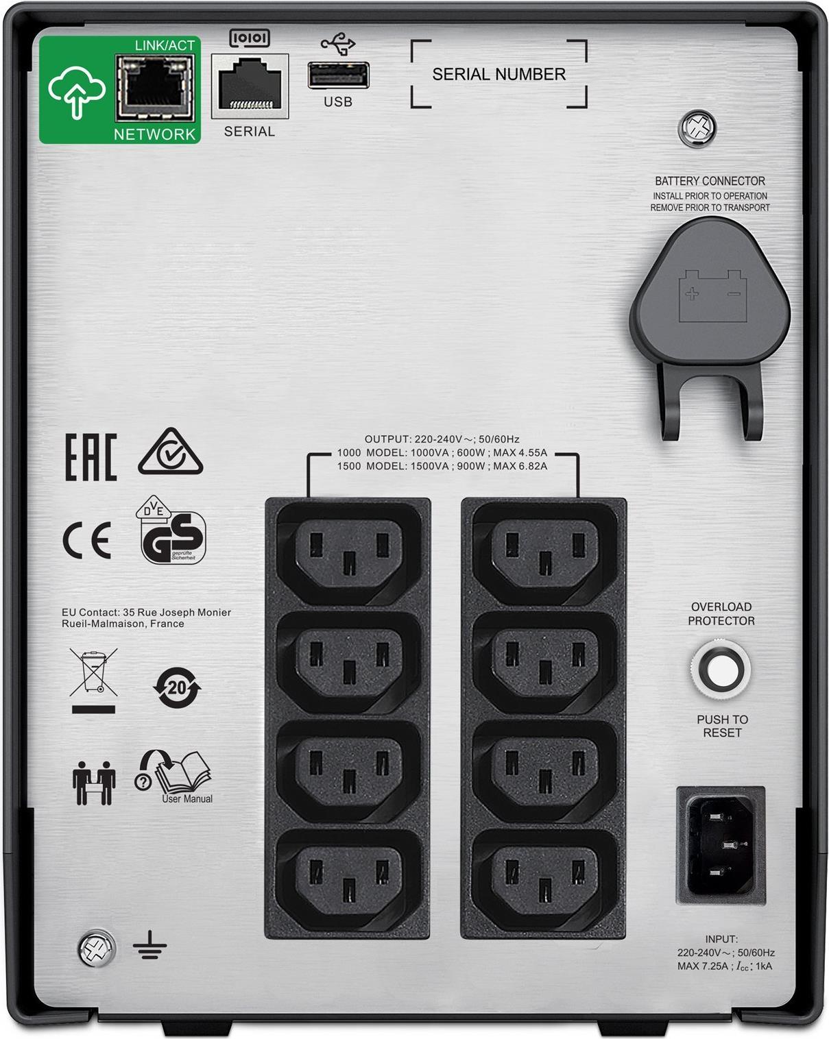 APC Smart-UPS C SMC1000IC 1000 VA Line-Interactive 230V Schwarz