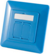 S/CONN Quality Universal Abdeckrahmen 2 fach für Netzwerkdosen in blau (16674281B)