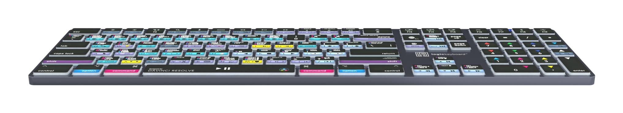 Logickeyboard Davinci Resolve LKB-RESB-TM-DE Tastatur QWERTZ Grau, Titan