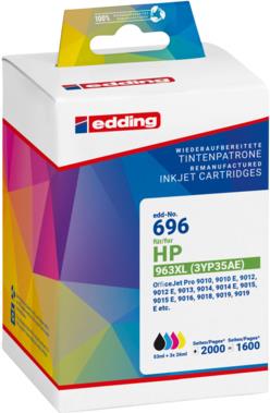 EDDING EDD-696 schwarz cyan magenta gelb Druckerpatrone kompatibel zu HP 963XL (18-696)