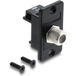 DELOCK Panel Mount F Buchse zu F Buchse schwarz (91188)