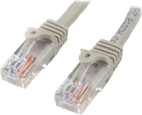 StarTech.com 0,5m Gray Cat5e Patch Cable with Snagless RJ45 Connectors (45PAT50CMGR)