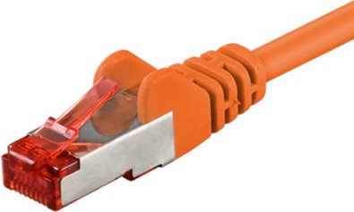 Wentronic Goobay CAT 6 Patchkabel, S/FTP (PiMF), Orange, 7.5 m - LSZH halogenfrei, Kupfer (93477)