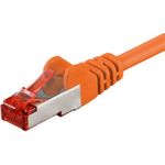 Wentronic Goobay CAT 6 Patchkabel, S/FTP (PiMF), Orange, 7.5 m - LSZH halogenfrei, Kupfer (93477)