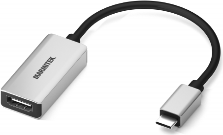 Marmitek 08369 Videokabel-Adapter 0,15 m USB Typ-C HDMI Schwarz - Silber (8369)