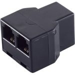 shiverpeaks ®-BASIC-S--Western-Kupplung 6/4 auf 2 Western-Kupplung 6/4, Telefon-Kabelverbinder (BS71225)