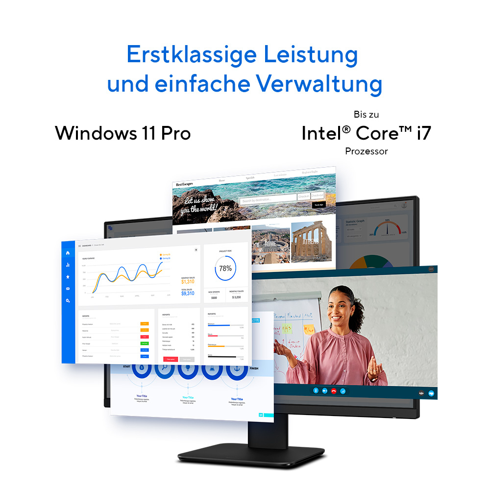 ASUS ExpertCenter P4 P470VAK-BPE628X 27" Intel Core 5 210H 16 GB RAM 512 GB SSD Schwarz