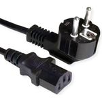 VALUE Netzkabel CEE7/7 gewinkelt+ IEC-C13gerade 3x1.5mm2 3m (19.99.1014)
