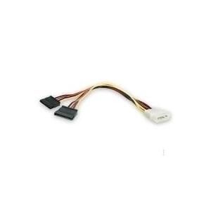 StarTech.com SATA Y-Stromkabel - Splitter Power Y-Kabel mit 2 x SATA intern 1...