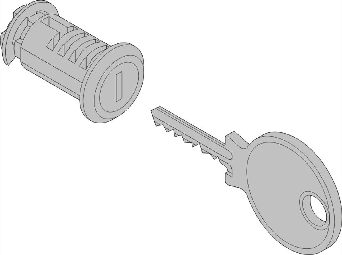 SCHROFF Seitenwandgriff mit Schloss - SCHLOSS F.SEITENWAND (2723011505)