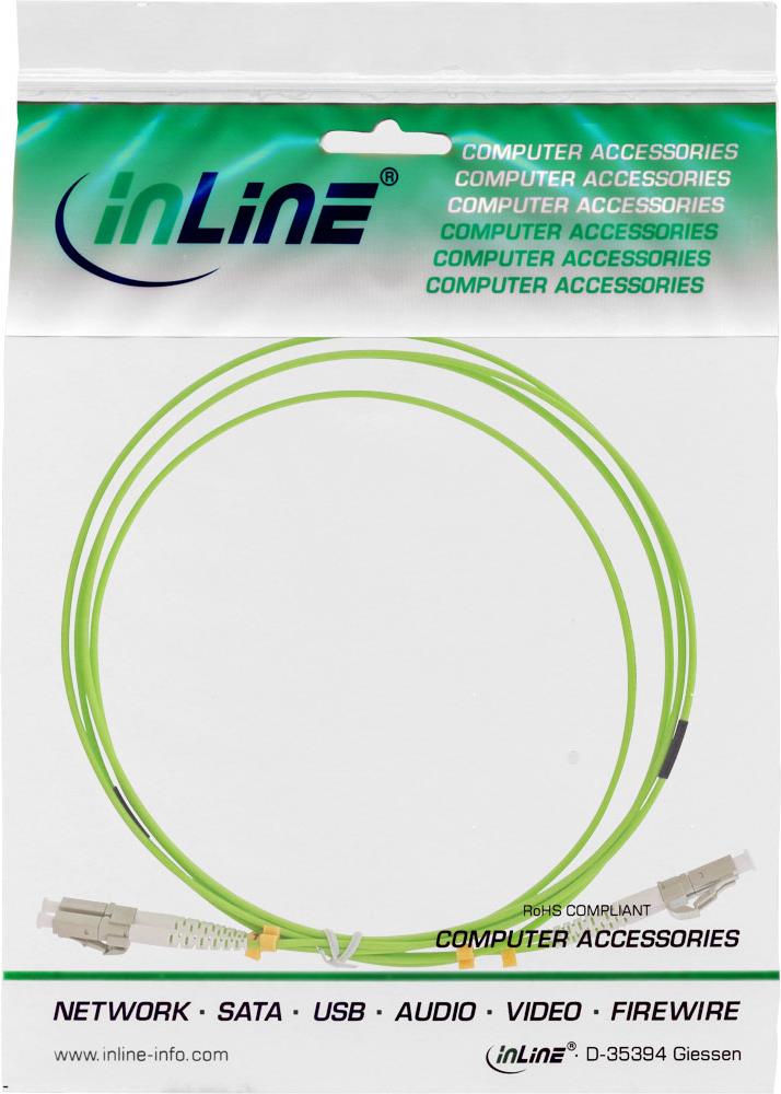 INLINE LWL Duplex Kabel, LC/LC, 50/125µm, OM5, 10m