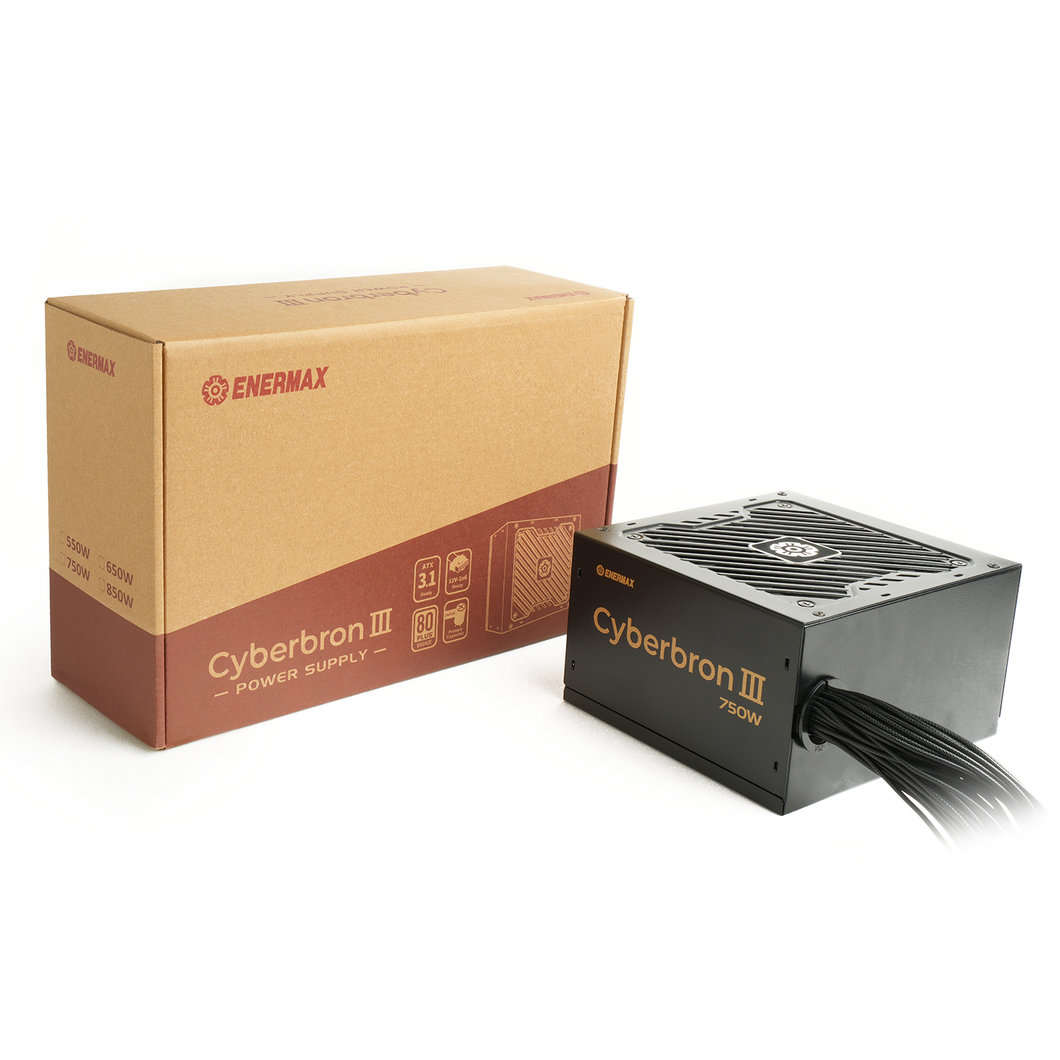 Enermax CyberBron III EMB750EWT-NAC PC-Netzteil 750 W ATX 80 PLUS Bronze Schwarz