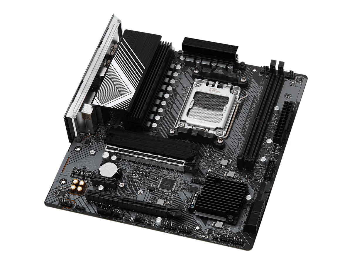 ASRock B650M-HDV/M.2 Mainboard Micro ATX Socket AM5 AMD B650 Schwarz, Grau