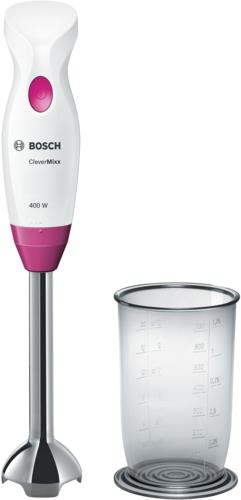 Bosch Haushalt MSM2410PW Stabmixer 400 W mit Mixbecher Weiß, Violett