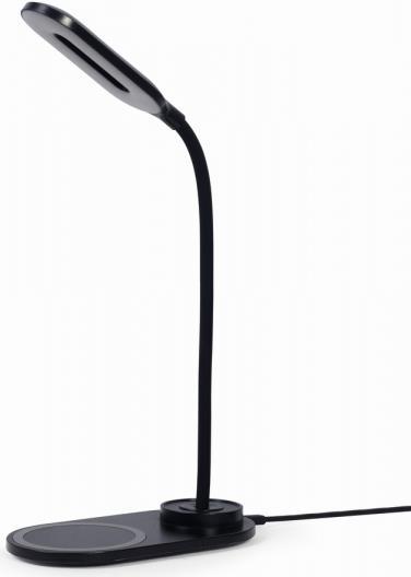 Gembird TA-WPC10-LED-01 Desk lamp with wireless charger, black (TA-WPC10-LED-01)