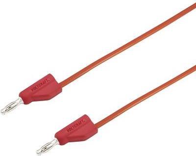 VOLTCRAFT Messleitung [Stecker 4 mm - Stecker 4 mm] 0.75 m Rot MSB-300 (MSB-300-0.75-ROT)