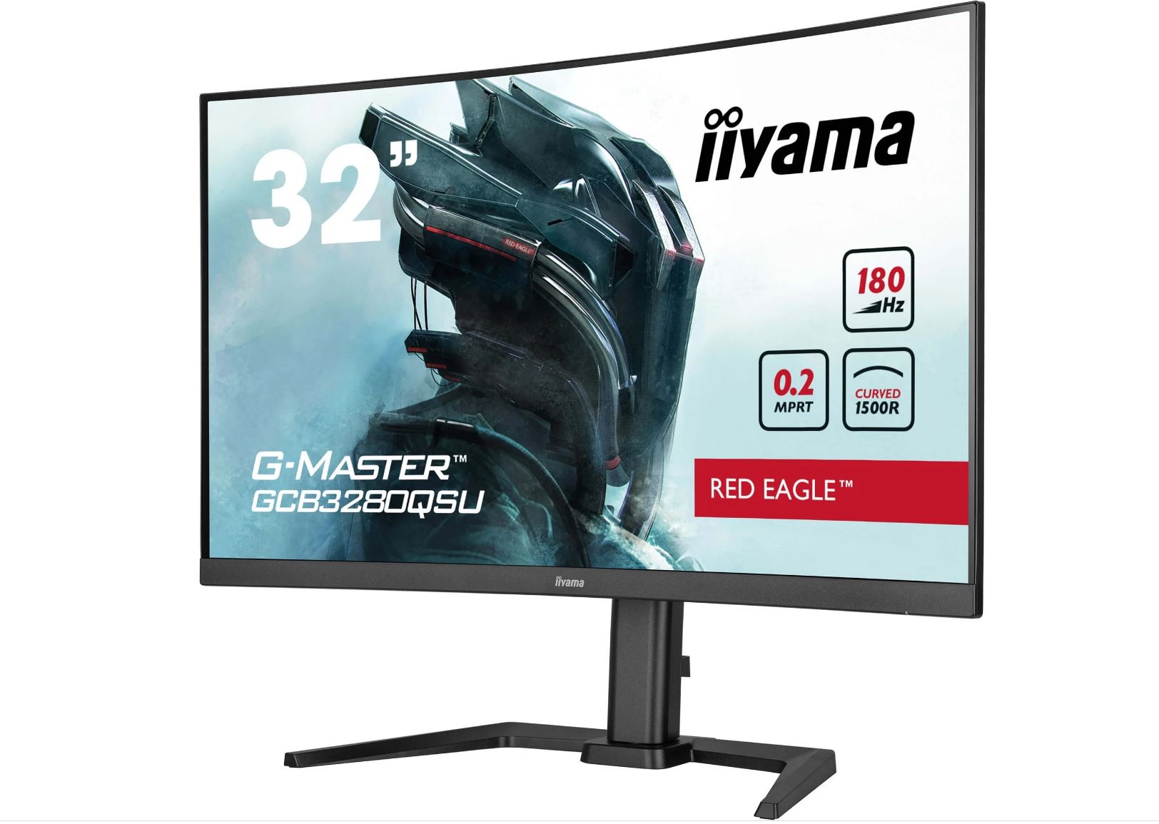 iiyama G-Master GCB3280QSU-B2, Gaming-Monitor - (80 cm (31.5 Zoll), schwarz (matt), QHD, VA, Curved, Adaptive-Sync, 180Hz Panel) [Energieklasse F] (GCB3280QSU-B2)