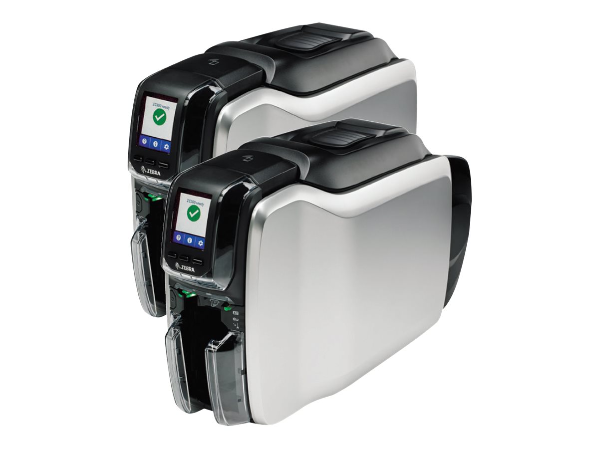 Zebra ZC300 Kartendrucker Beidseitig 300 dpi USB LAN LCD Schwarz/Silber