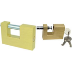 Brüder Mannesmann M41360 Vorhängeschloss 60 mm gleichschließend Gold Profilzylinder-Vorhangschloss (M41360)