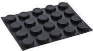 Gummipads 12mm 20er Pack schwarz flach selbstklebend (59908B)