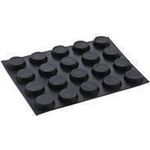 Gummipads 12mm 20er Pack schwarz flach selbstklebend (59908B)