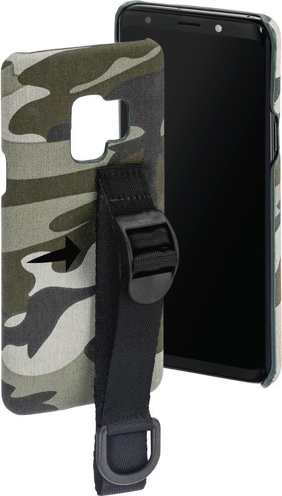 Hama Cover Camouflage Strap für Samsung Galaxy S9, Grün (00186603)