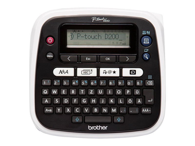 Brother P-Touch PT-D200BW Beschriftungsgerät Thermotransfer 180 dpi Grau, Weiß