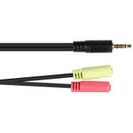 Alcasa AD-HS03 Audio-Kabel 0,2 m 3.5mm 2 x 3.5mm Schwarz (AD-HS03)