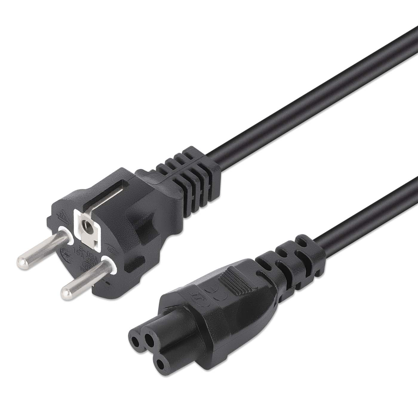 Manhattan Stromkabel CEE 7/7 auf IEC 60320 C5 1 m Schwarz