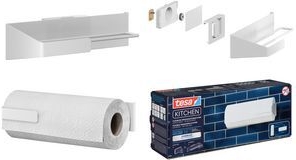 tesa Küchenrollenhalter 70048-00000-01 weiß Metall (70048-00000-01)