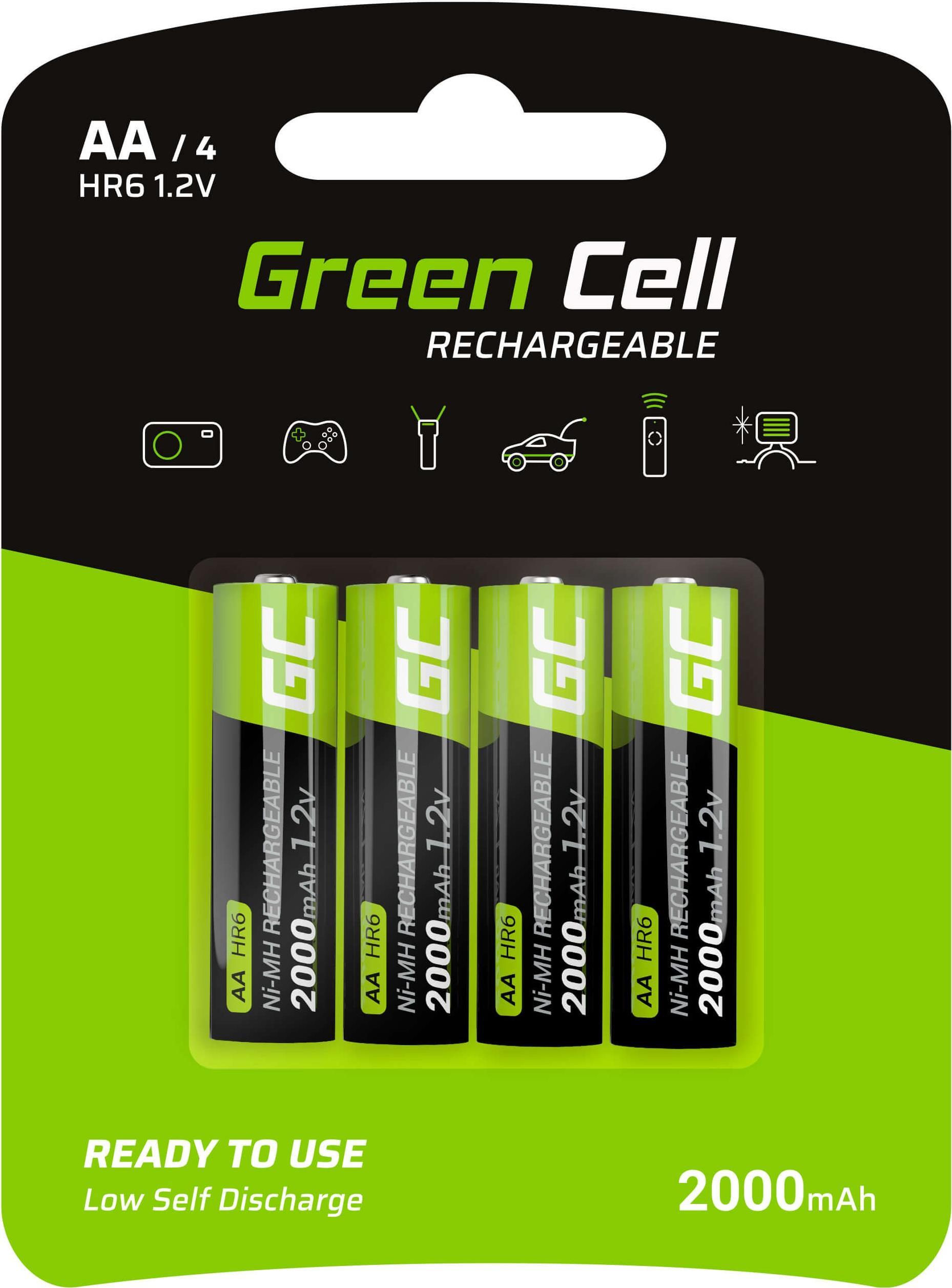 Green Cell GR02 Haushaltsbatterie Wiederaufladbarer Akku AA Nickel-Metallhydrid (NiMH) (GR02)