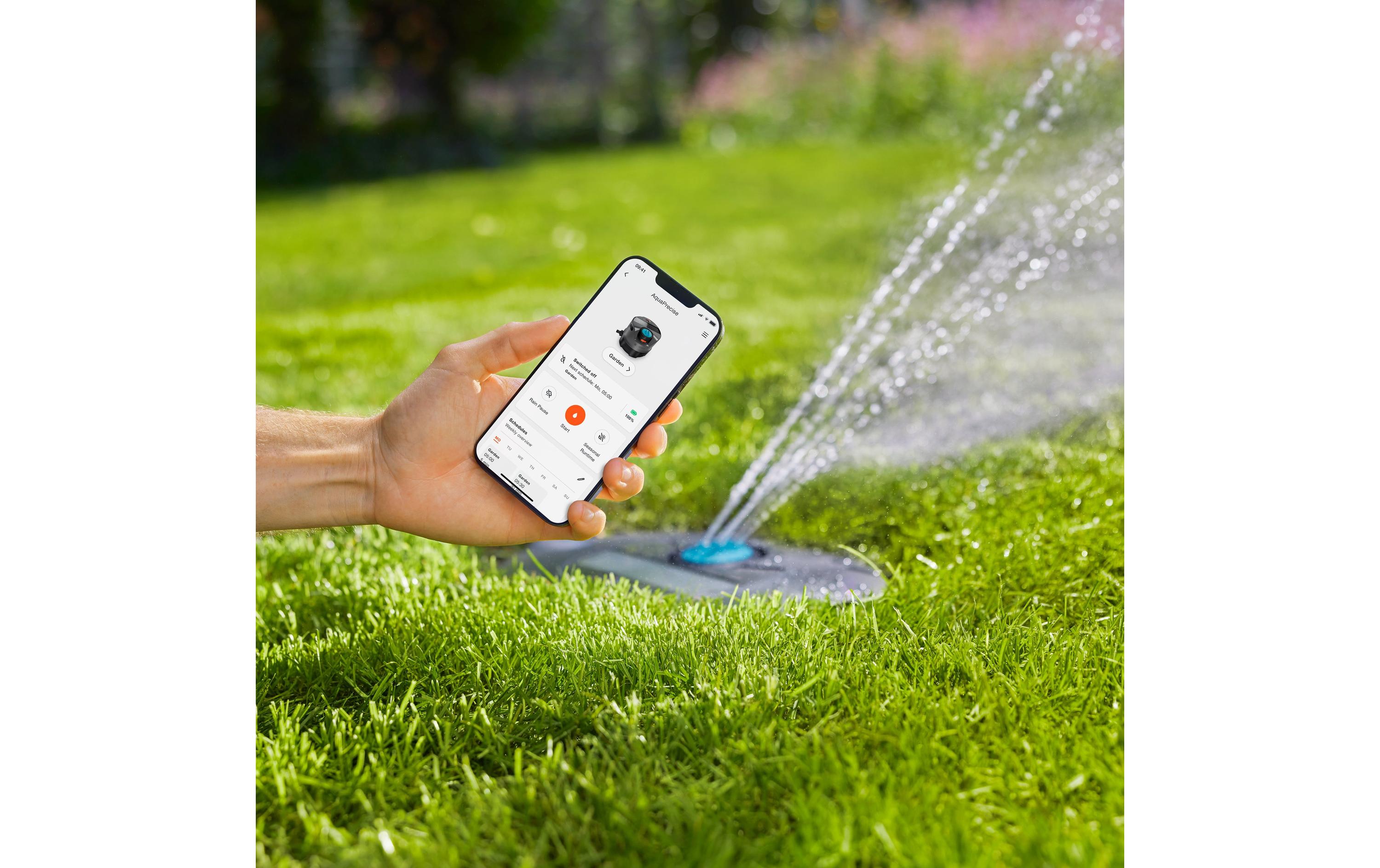 Gardena Pipeline AquaPrecise Rasensprenger Schwarz, Grün