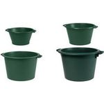 EDA Universalkübel, rund, 50 Liter, Kunststoff, grün runder Kübel, aus recyceltem Kunststoff, mit 2 Griffen, - 1 Stück (019525 V.CA X10)
