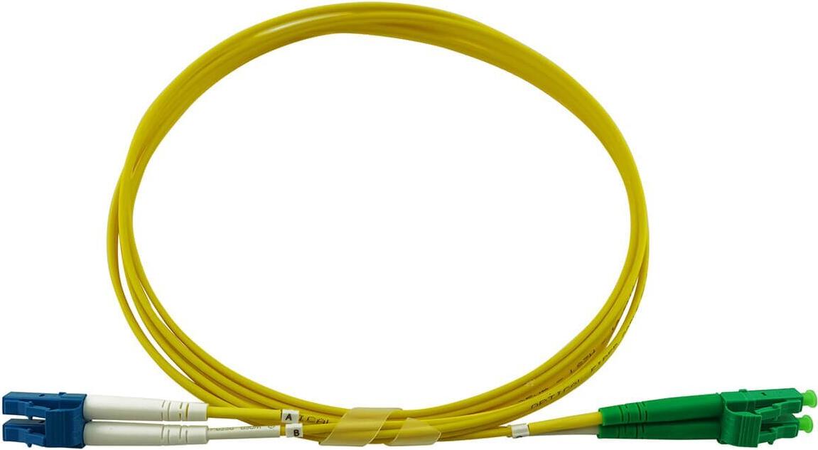 BlueOptics Duplex LWL Patchkabel, LC-UPC/LC-APC, 10 Meter, Singlemode E9/125Âµm, G.657.A1, OS2, Eingangsdämpfung: unter 0.2dB, Markenfaser, LSZH gelb, 2.0mm Tube, Keramik Ferrule, inkl. Messprotokoll (SFP3131BU10MS)