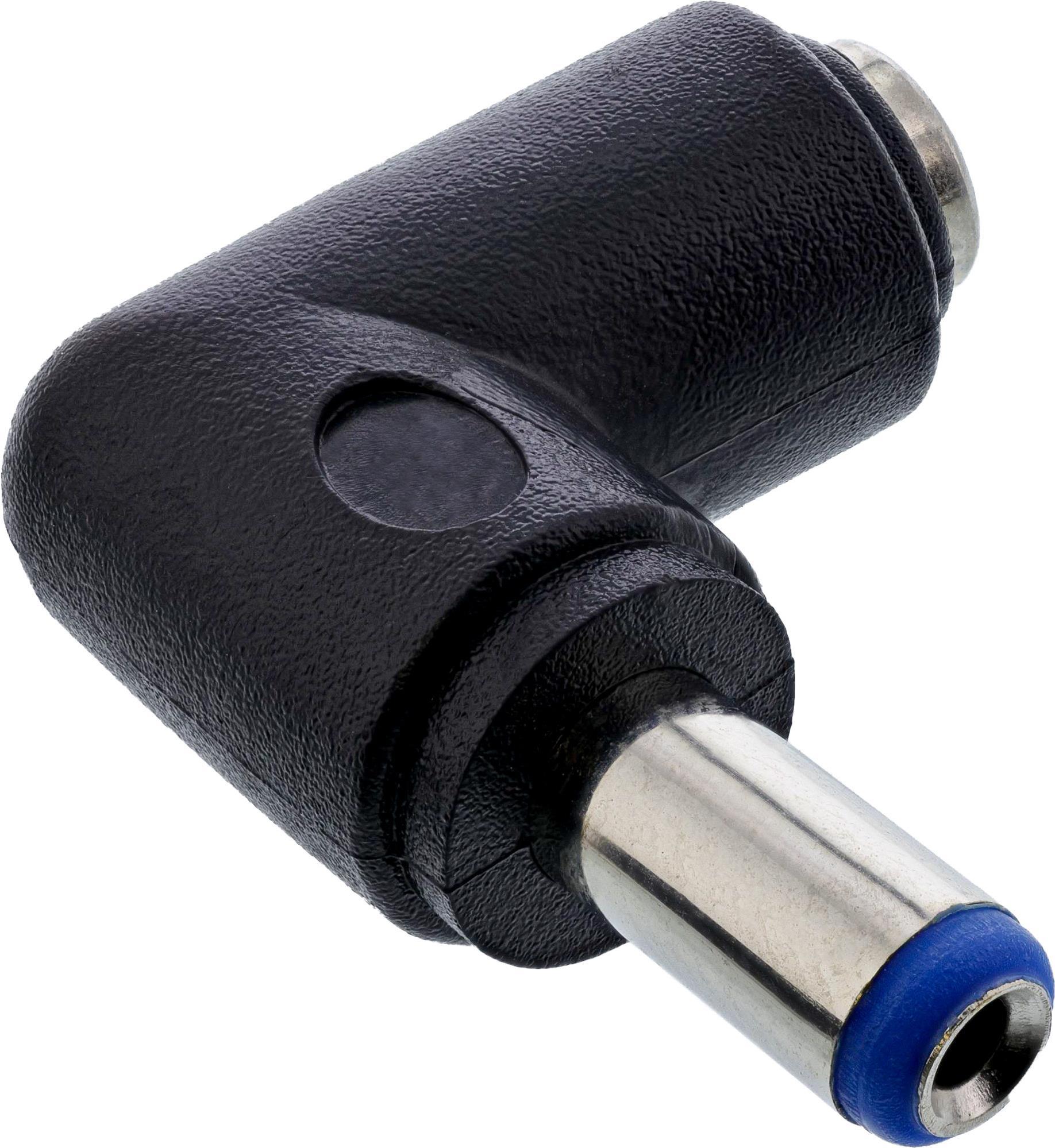 InLine DC Adapter - 5,5x2,1mm DC Hohlstecker Stecker / Buchse gewinkelt (26899A)