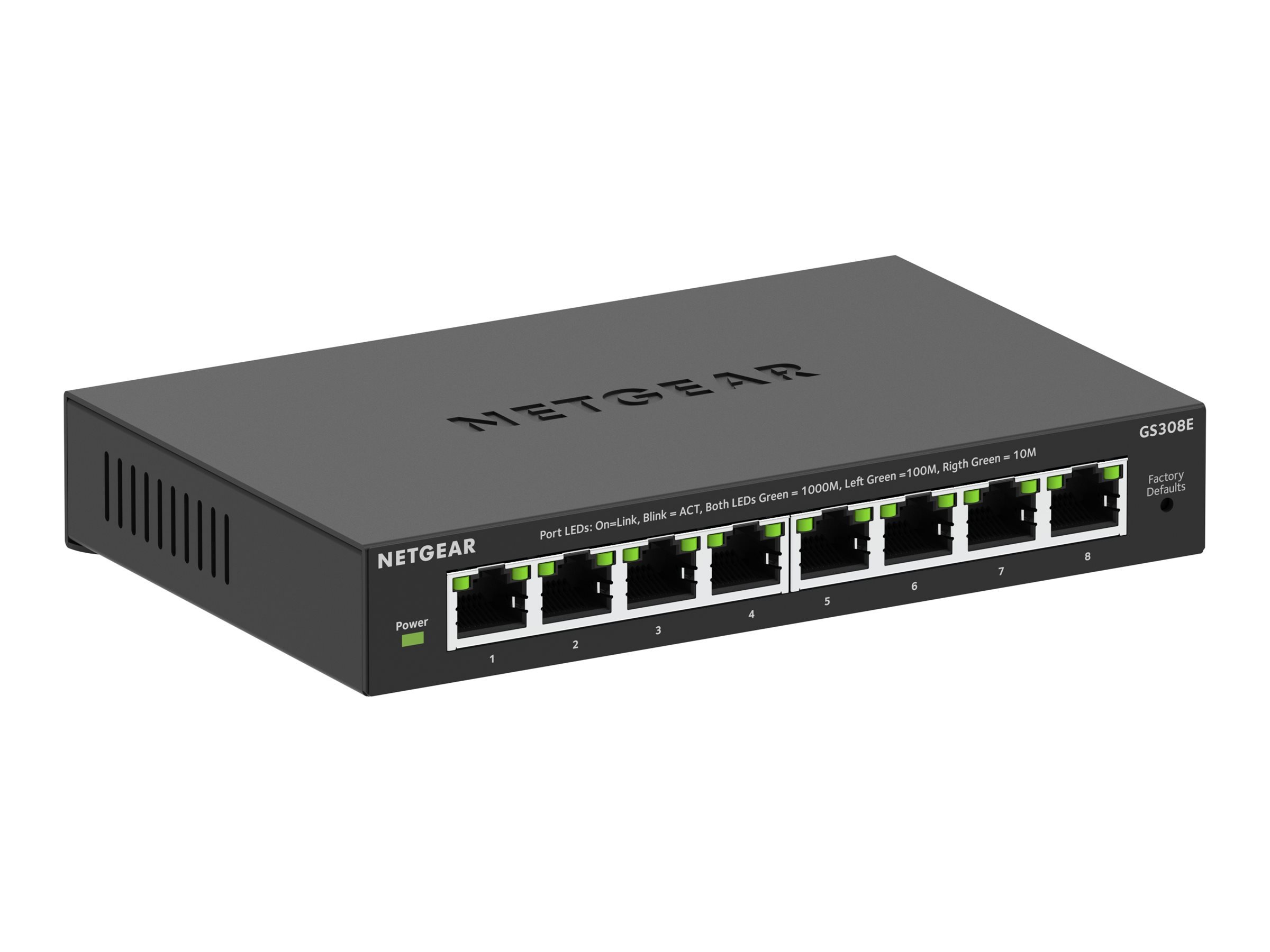 NETGEAR 300 Series SOHO Plus GS308E Managed Switch 8-Port Gigabit Ethernet Schwarz