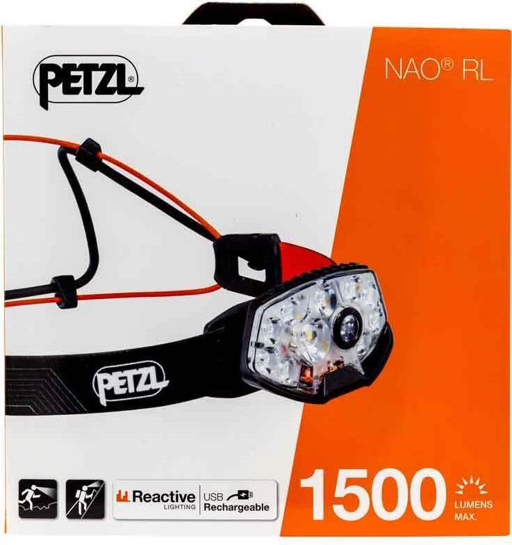 Petzl NAO RL Stirnlampe Ergonomische, ultrastarke und wiederaufladbare Stirnlampe mit REACTIVE LIGHTING®-Technologie. 1500 Lumen (E105AA00) (B-Ware)