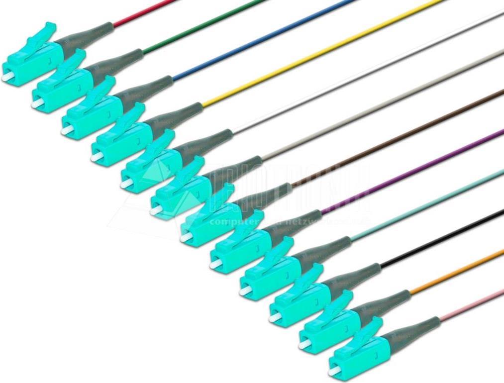 Lightwin PIG 50 LC-12 2.0 OM3 Glasfaserkabel 2 m Mehrfarbig (PIG 50 LC-12 2.0 OM3)