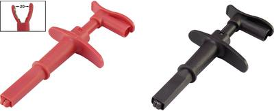 VOLTCRAFT Krokodilklemme Stecker 4 mm CAT III 1000 V, CAT IV 600 V Schwarz/Rot MSK-116 (VC-8371750)