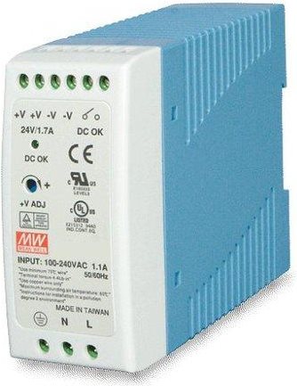 PLANET 60W 24 V DC Power Supply PLANET Industrial Din-Rail Power Supply, 60W, 24V DC Single Output, -10 ~ 60 degrees C (PWR-60-24)