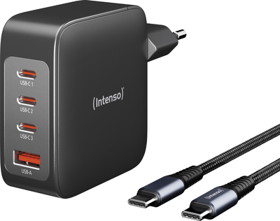 Intenso USB Charger, 140 Watt Leistung, geeignet für Handys/Smartphones, Stecker-Ladegerät, Qualcomm (7814010)