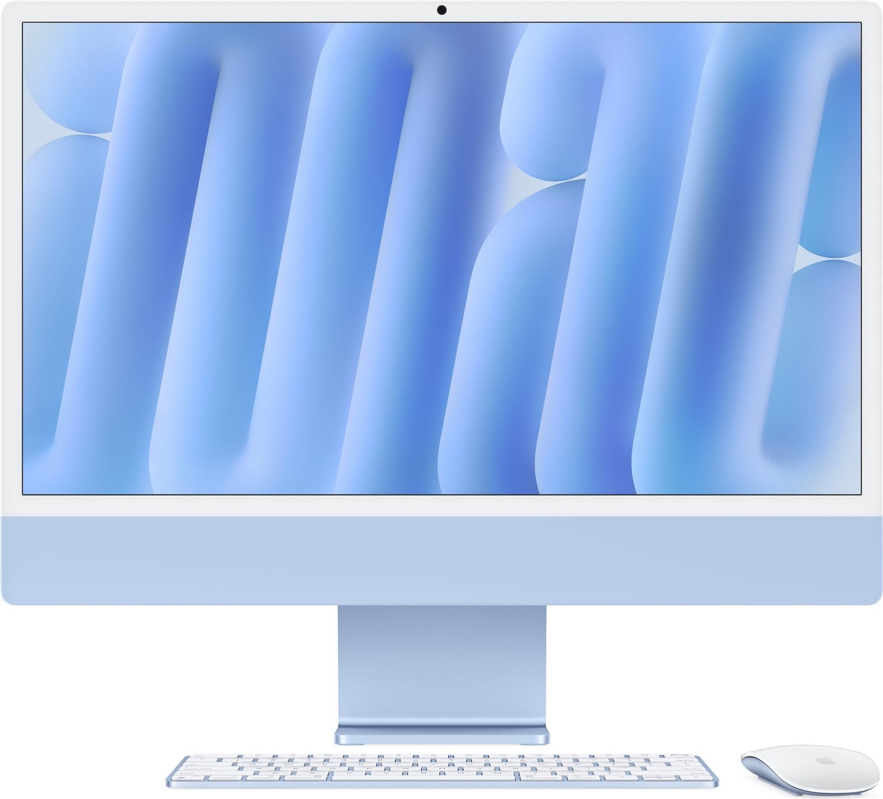 APPLE iMac Z1EP 59,62cm 23,5Zoll Standardglas M4 10C CPU/10C GPU/16C N.E. 16GB 2TB SSD Gbit Eth MM NumKey TID DE Blau (Z1EP-MWV13D/A-07CCDN)