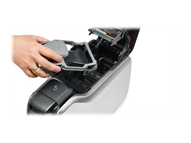 Zebra ZC300 Kartendrucker Beidseitig 300 dpi USB LAN LCD Schwarz/Silber