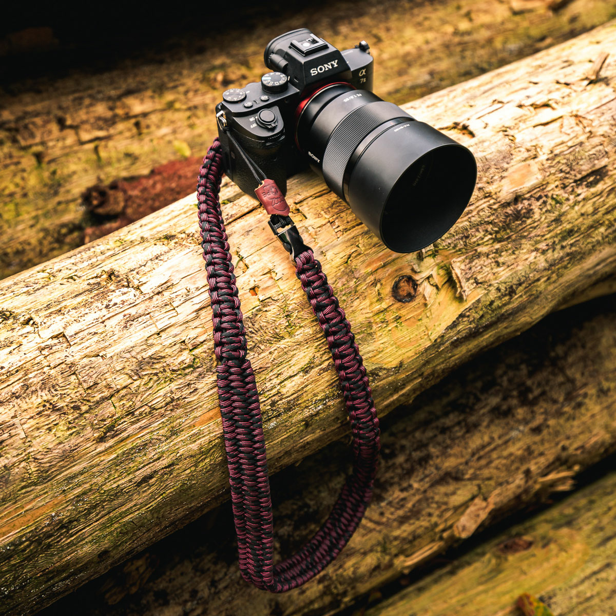 C-ROPE Kameragurt Traveler aus Paracord 125 cm Silent Black