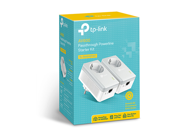 TP-LINK TL-PA4010PKIT AV600+ Powerline Kit with AC Pass Through
