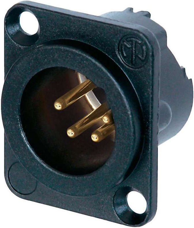 Neutrik XLR-Steckverbinder Flanschstecker, Kontakte gerade Polzahl: 4 Schwarz NC4MD-LX-B 1 St. (NC4MD-LX-B)