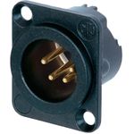 Neutrik XLR-Steckverbinder Flanschstecker, Kontakte gerade Polzahl: 4 Schwarz NC4MD-LX-B 1 St. (NC4MD-LX-B)