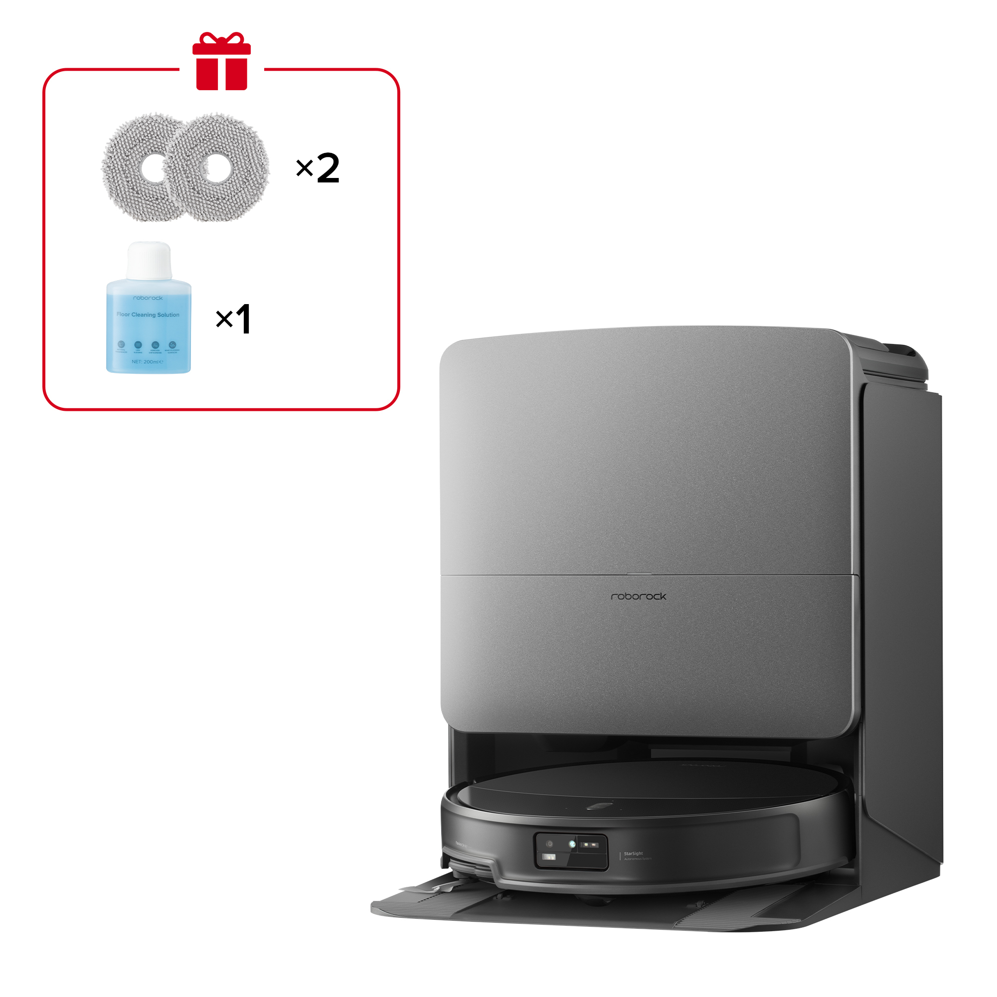 Roborock Saros 20X Saug- und Wischroboter mit RockDock Station 36000 Pa Schwarz