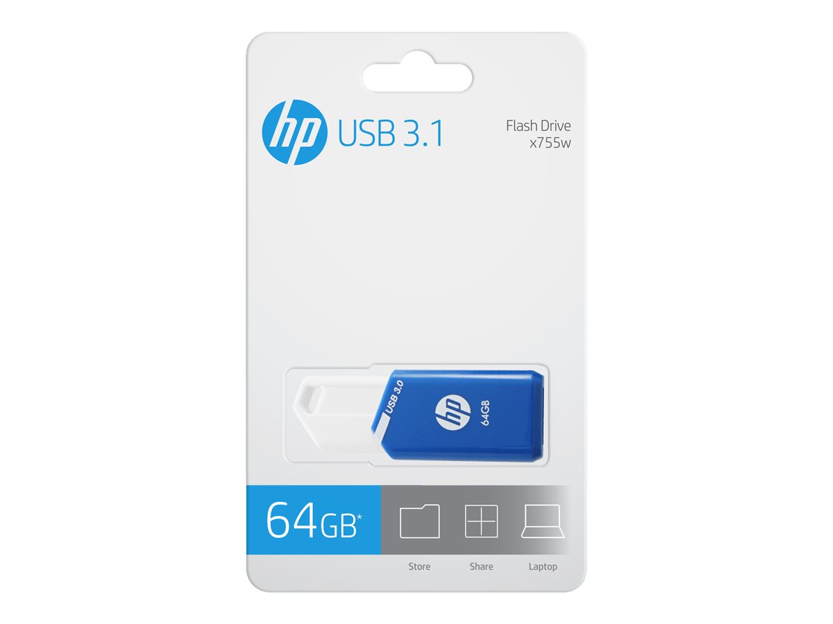 HP x755w USB-Stick 64 GB USB 3.2 Gen 1 Blau, Weiß