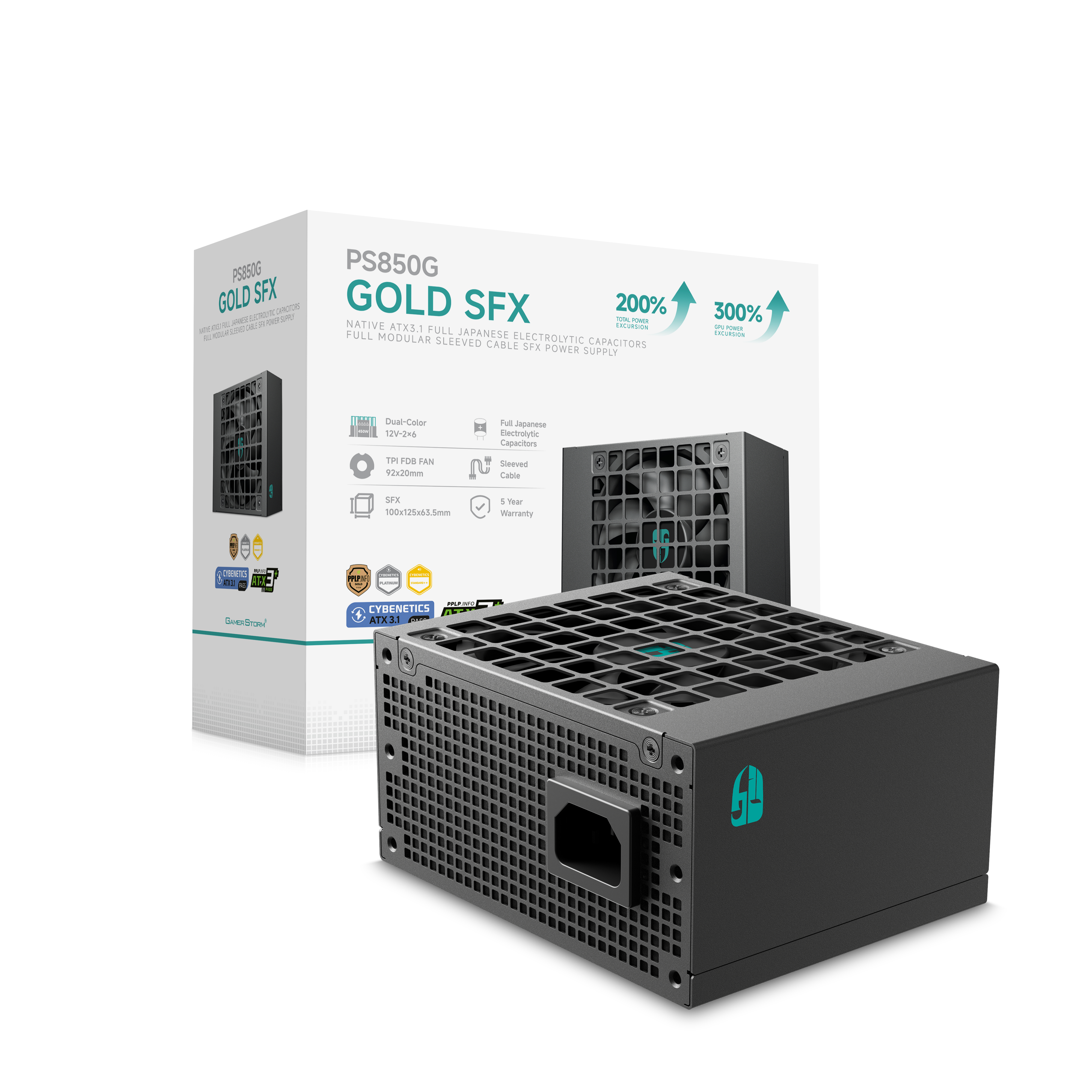 DeepCool PS850G SFX ATX 3.1 850 W 80 PLUS Gold Modular Schwarz